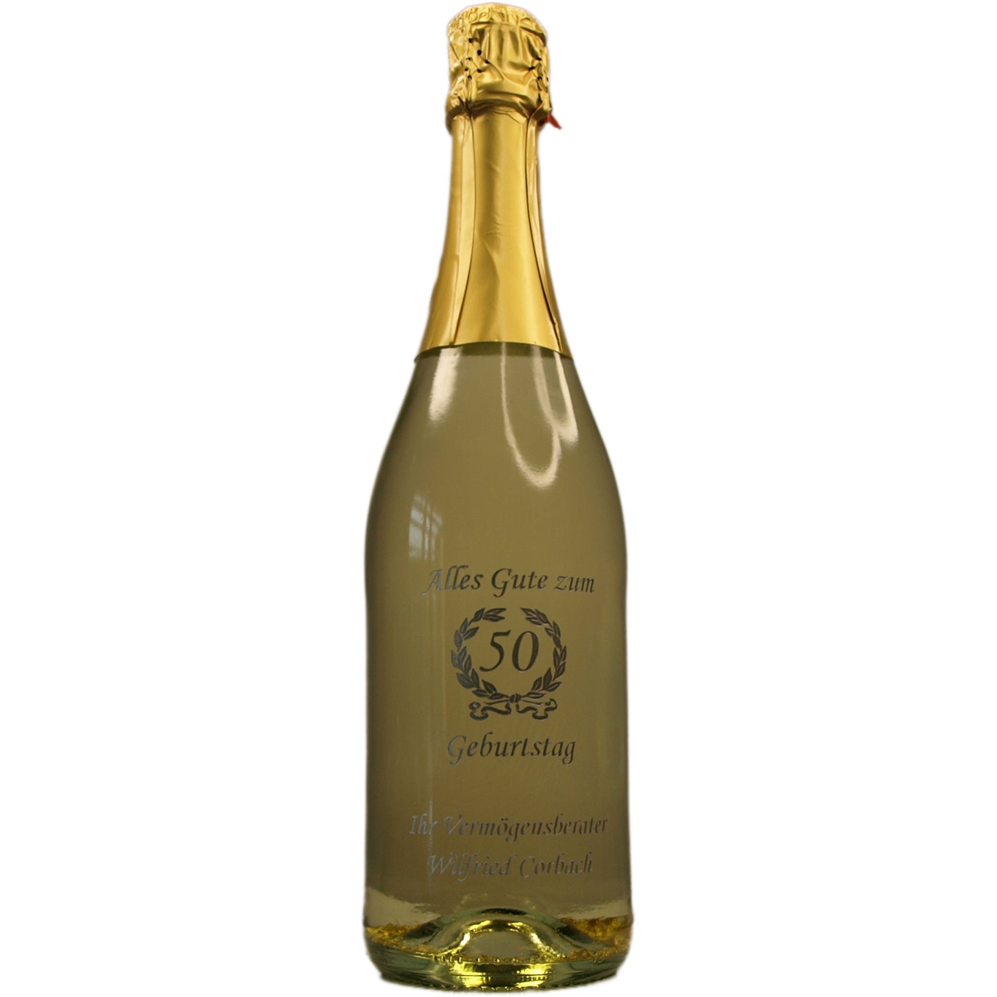 Flasche Goldtraum mit Gravur