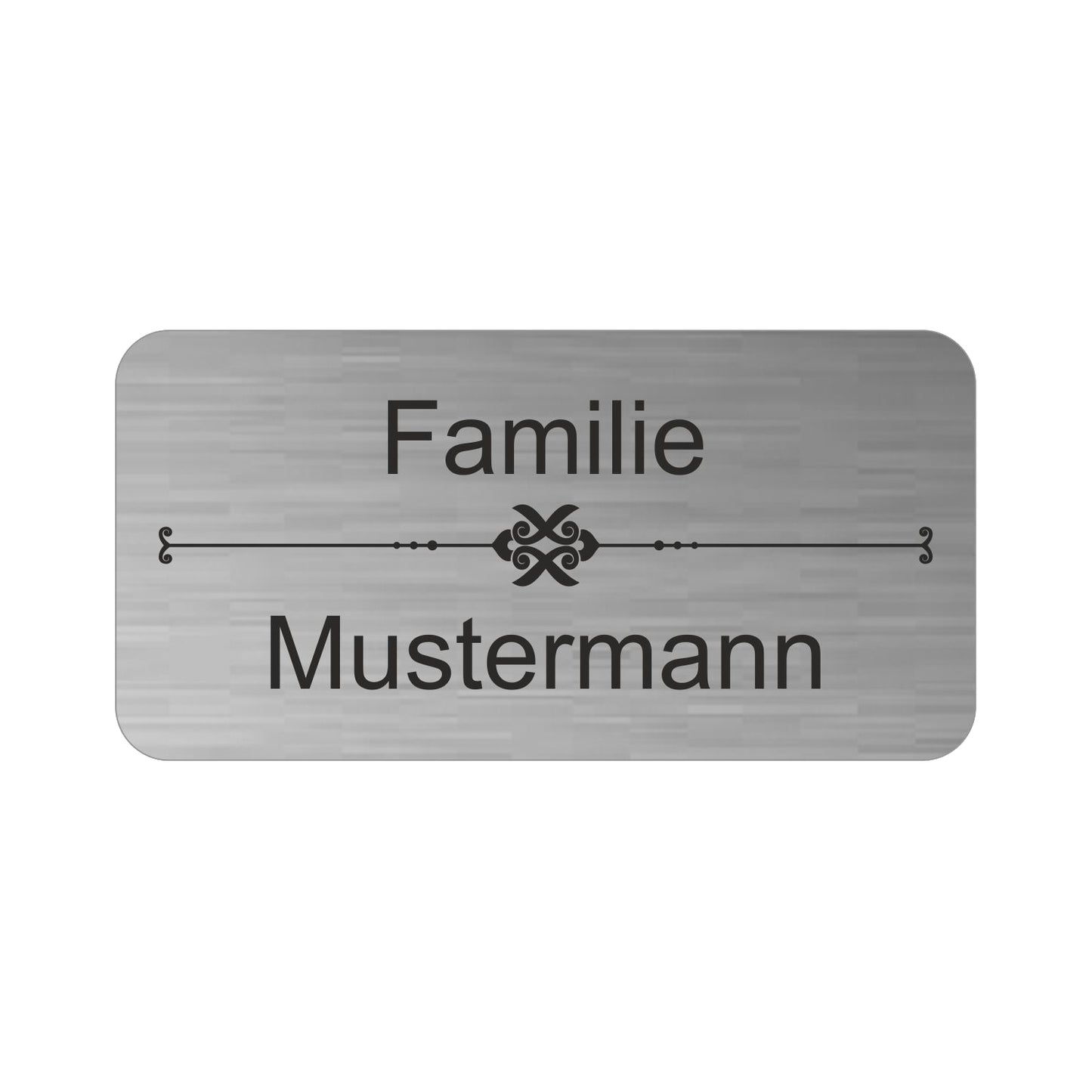 Edelstahl Türschild Werbeschild mit individueller Gravur 100 × 50 mm