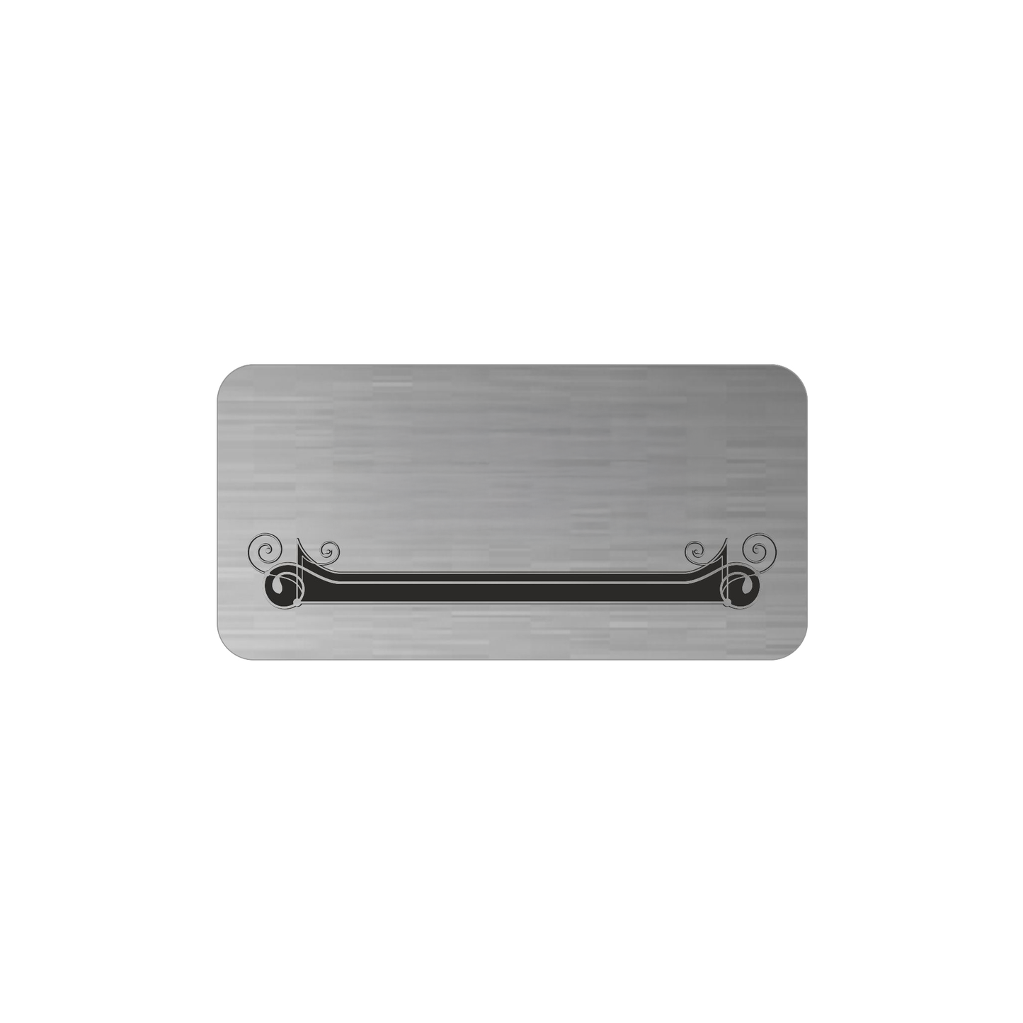 Edelstahl Türschild Werbeschild mit individueller Gravur 100 × 50 mm
