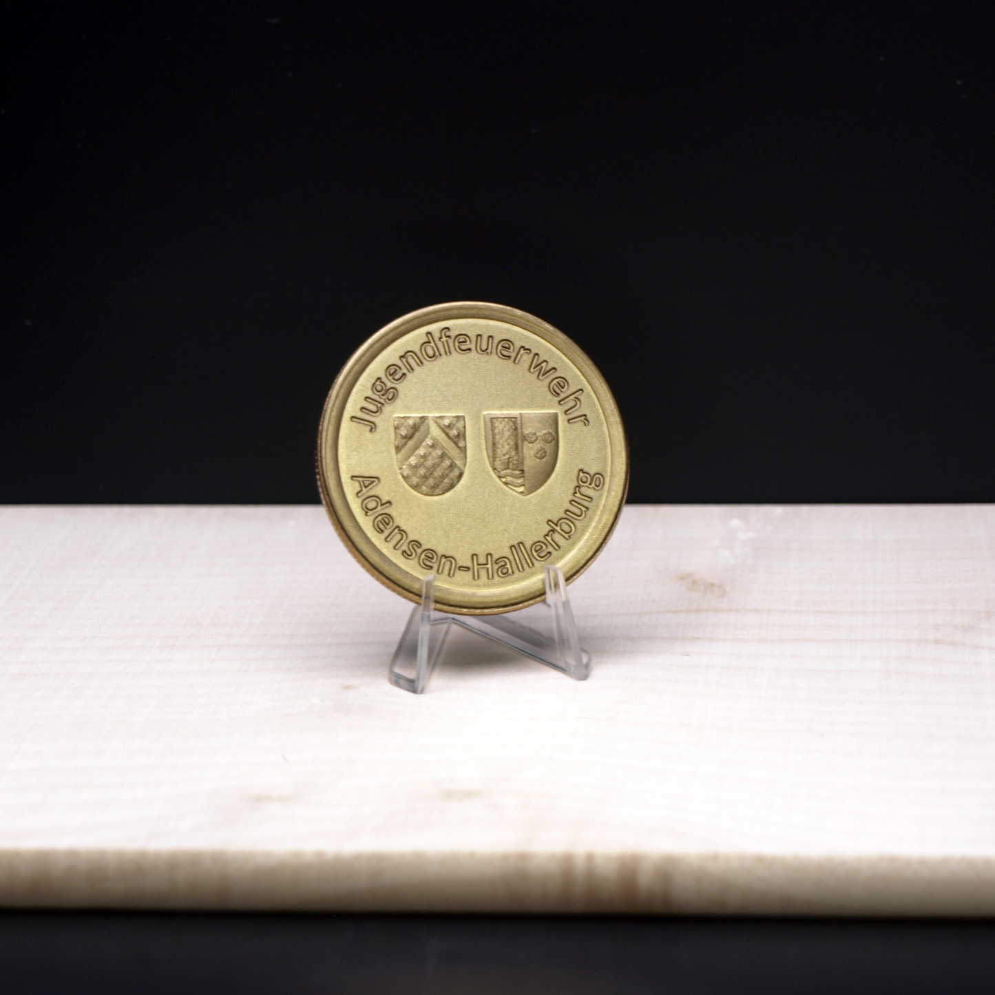 Münze mit Tiefengravur