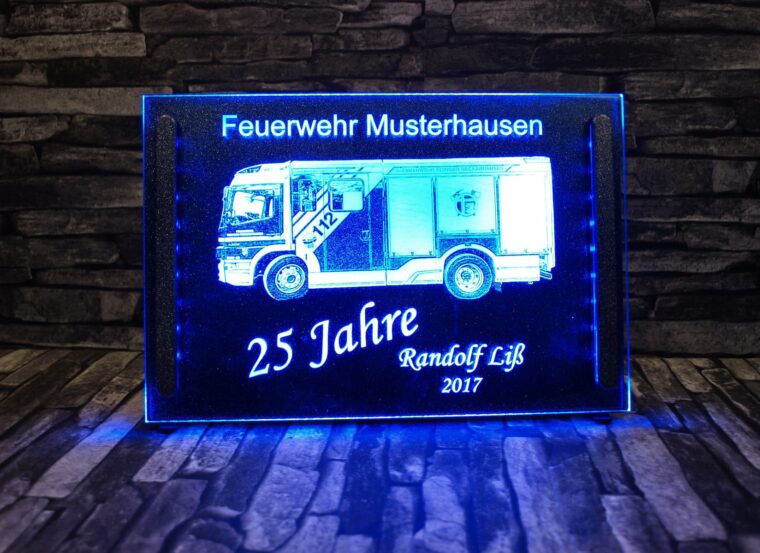 Beleuchteter Acrylaufsteller