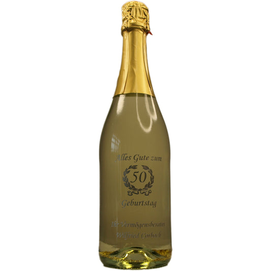 Flasche Goldtraum mit Gravur