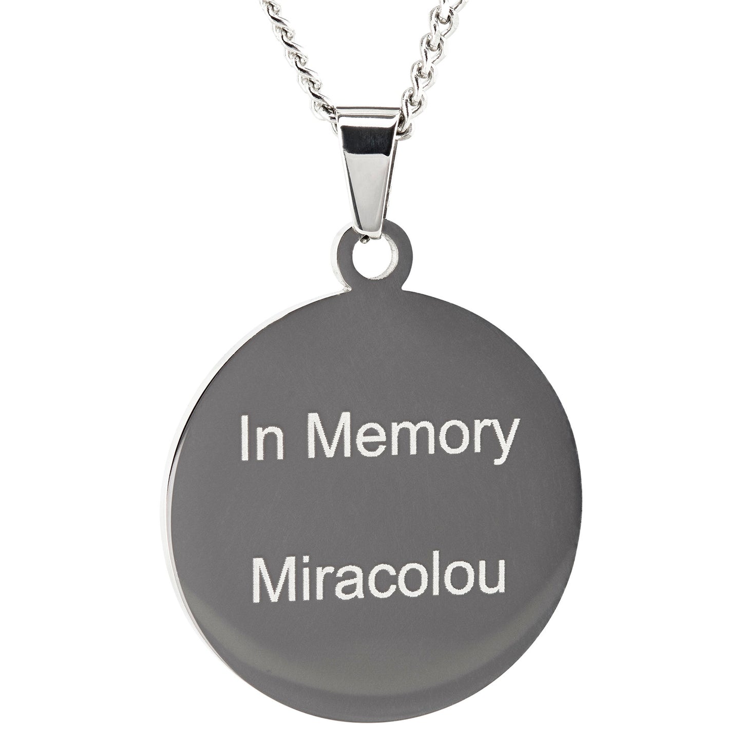 Edelstahlanhänger rund mit Textgravur