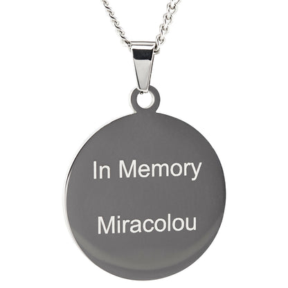 Edelstahlanhänger rund mit Textgravur