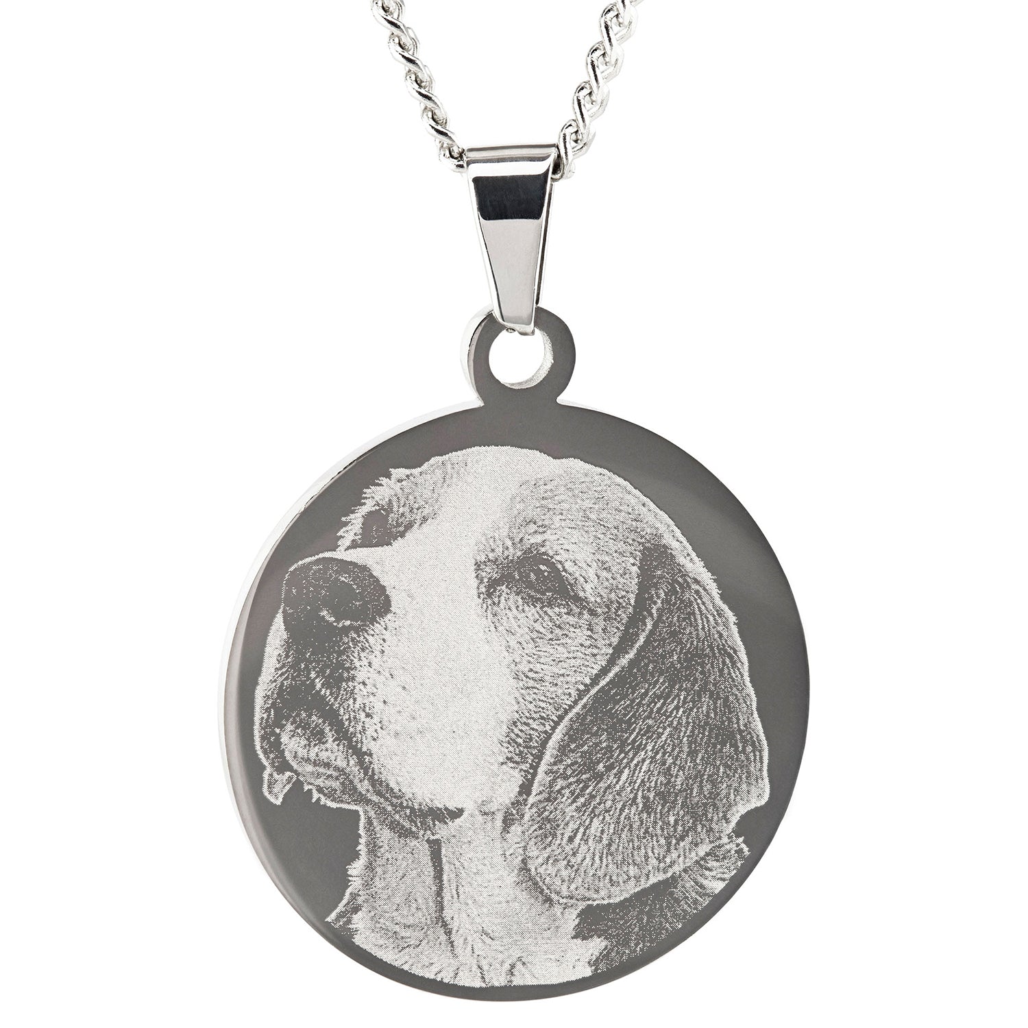 Edelstahlanhänger rund mit Fotogravur