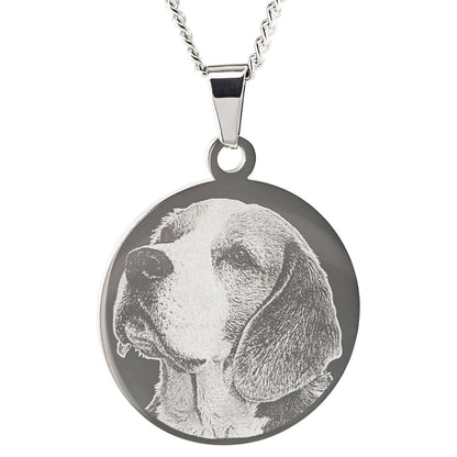 Edelstahlanhänger rund mit Fotogravur