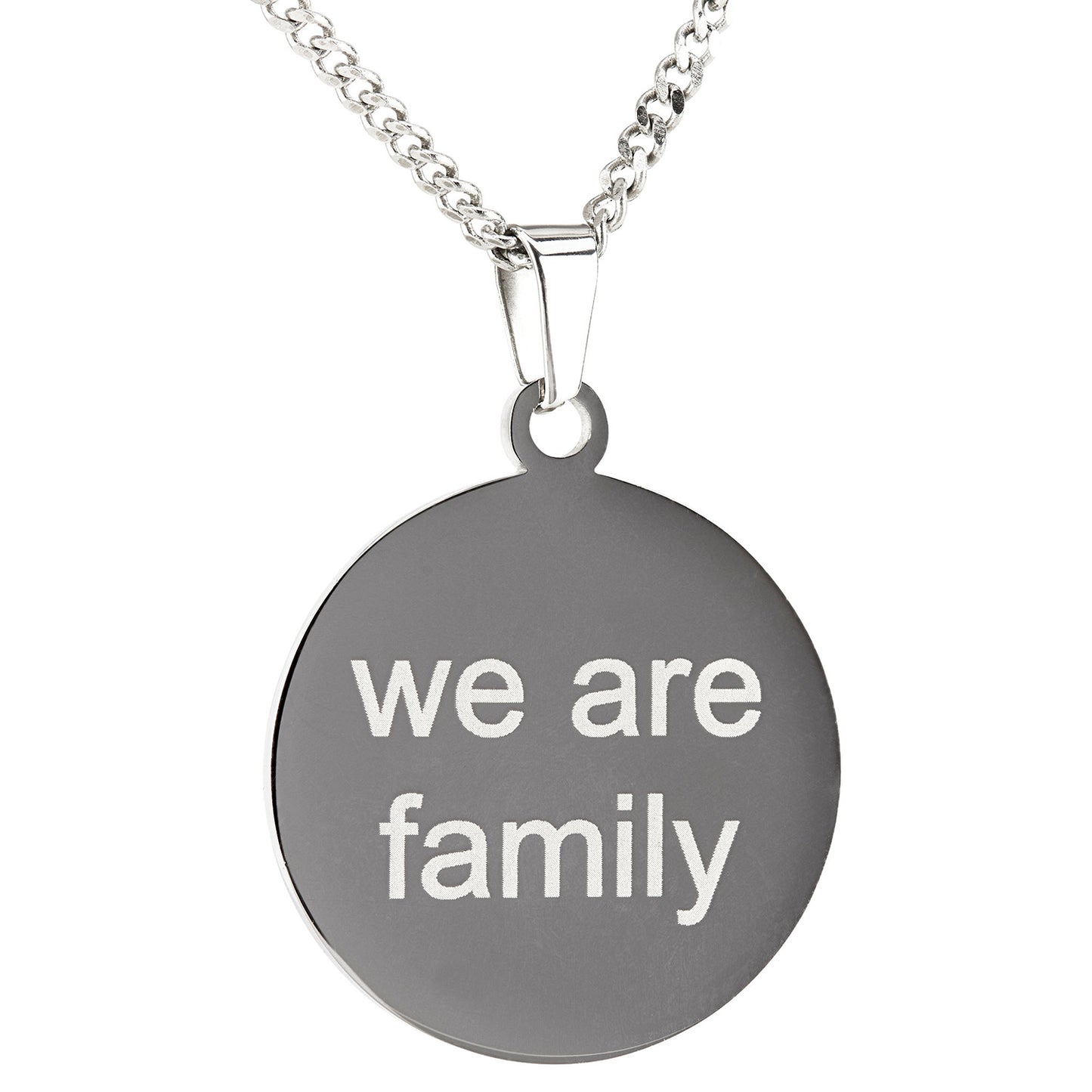 Edelstahlanhänger rund mit Textgravur