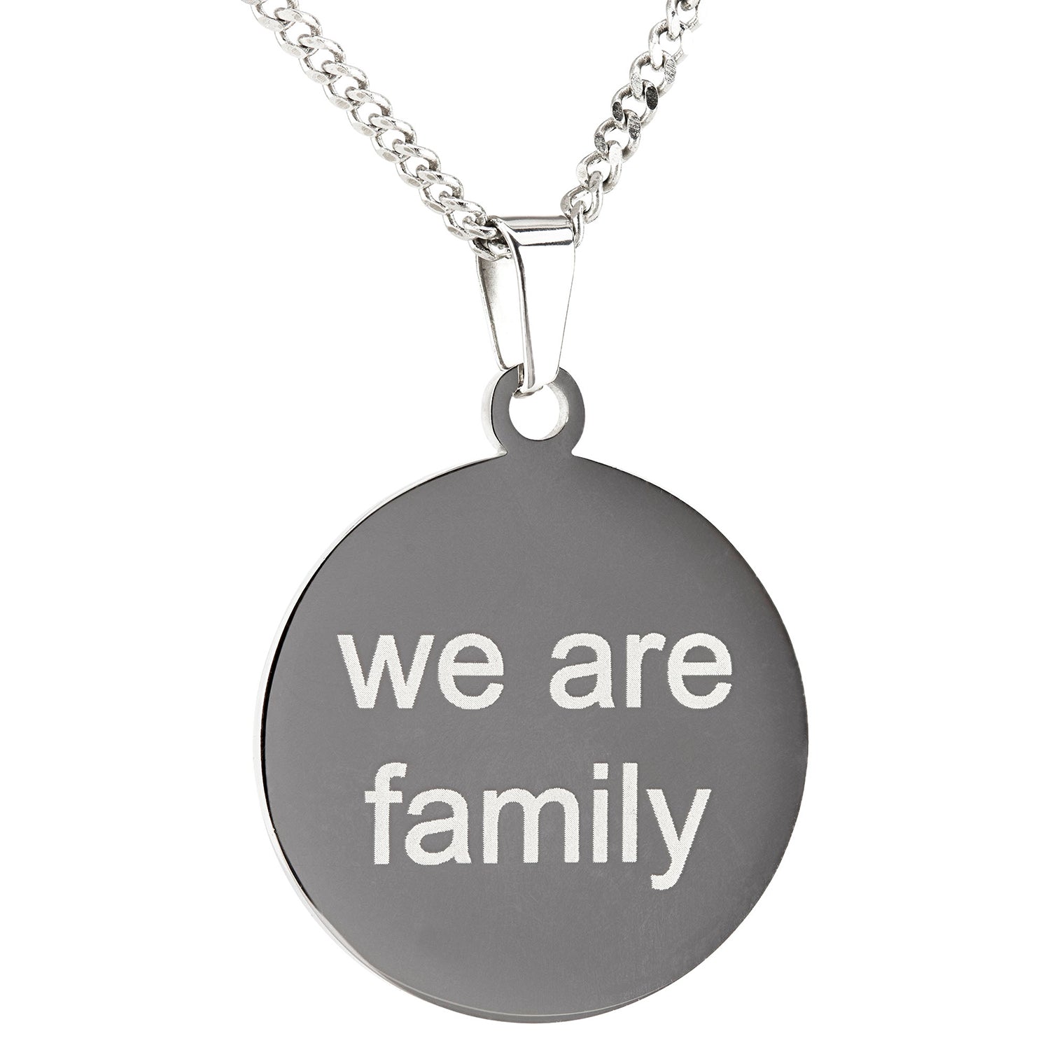 Edelstahlanhänger rund mit Textgravur