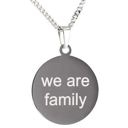 Edelstahlanhänger rund mit Textgravur