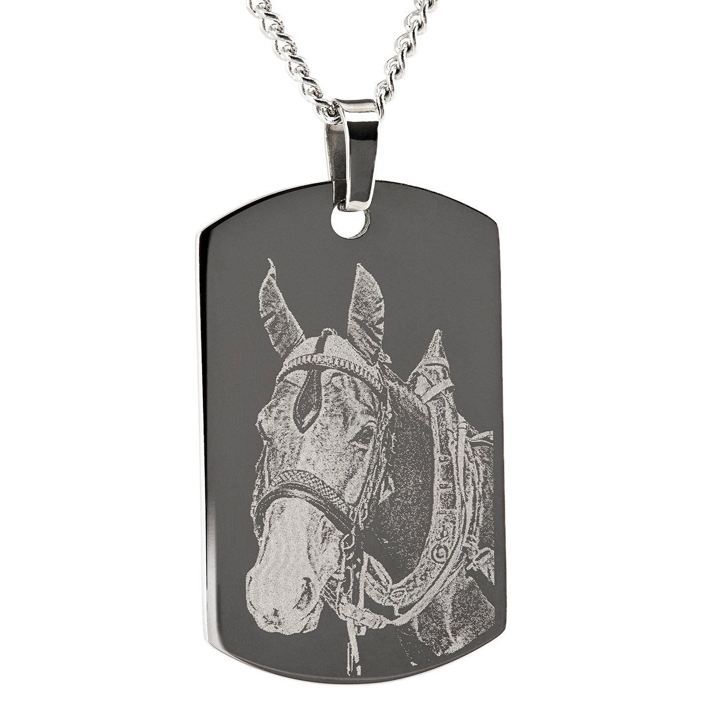 Edelstahlanhänger ID-Tag mit Fotogravur