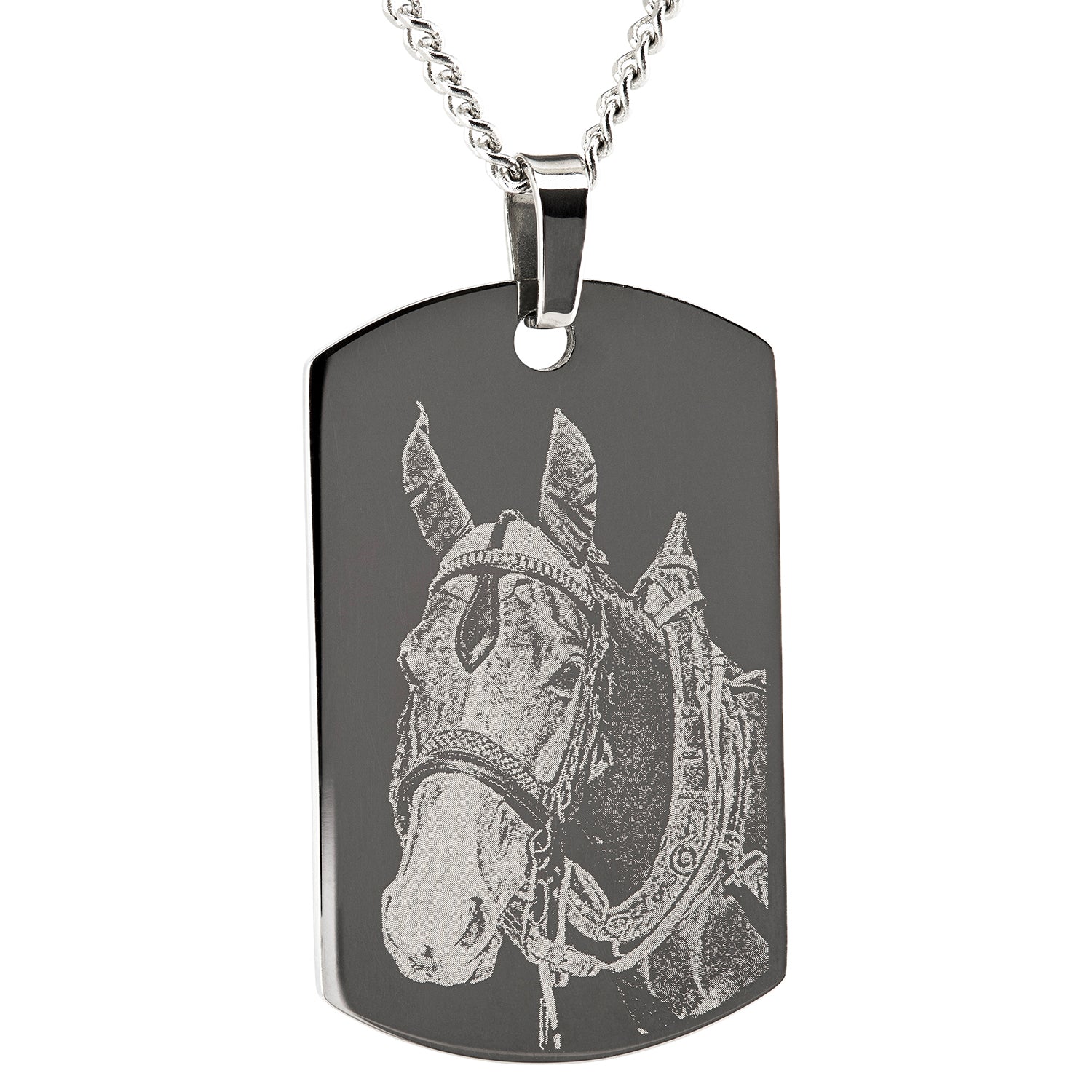 Edelstahlanhänger ID-Tag mit Fotogravur