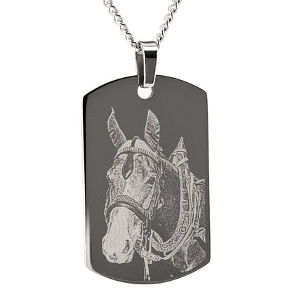 Edelstahlanhänger ID-Tag mit Fotogravur