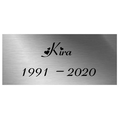 264 Edelstahlschild 90 × 40 mm Kleber