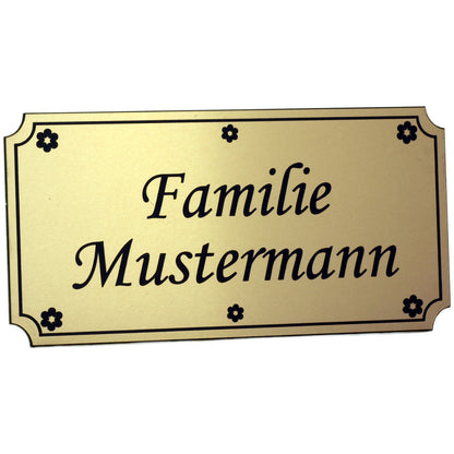 408 LaserAcryl Schild Antik Goldfarben