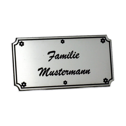 408 LaserAcryl Schild Edelstahlfarben