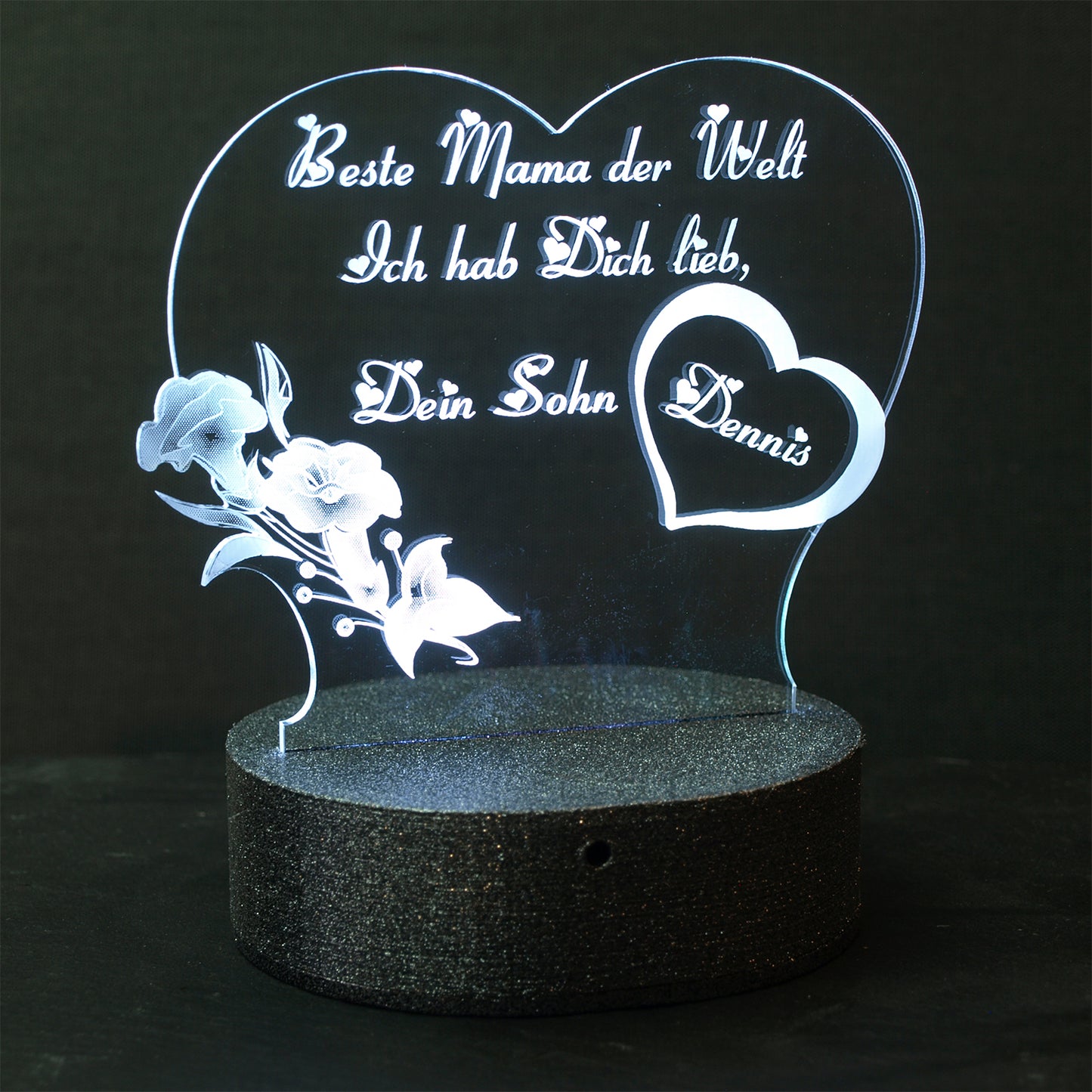 467 Acryl LED Herz Weiß