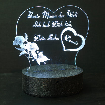 467 Acryl LED Herz Weiß