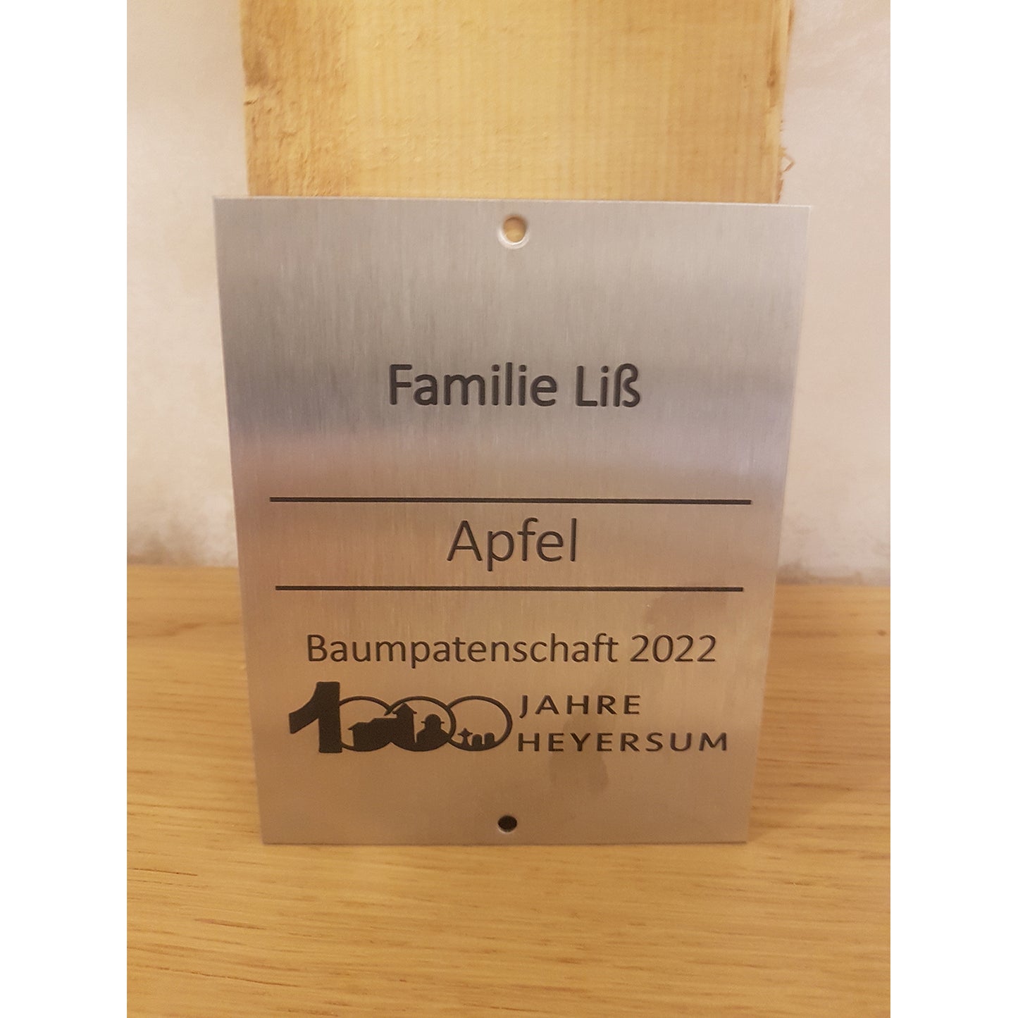 521 Edelstahl Türschild Werbeschild Baumbarte 01