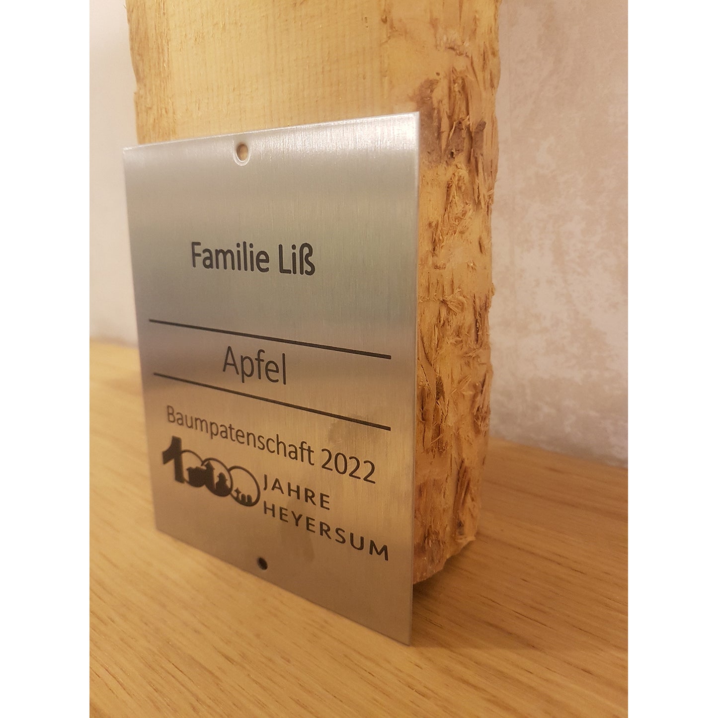 521 Edelstahl Türschild Werbeschild Baumbarte 02