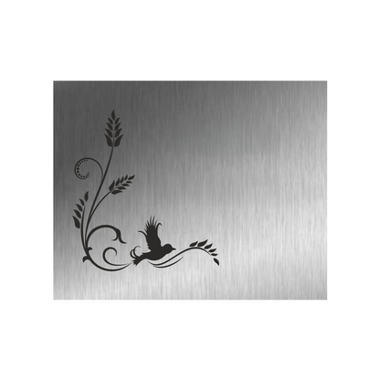 Edelstahl Türschild Werbeschild mit individueller Gravur 100 x 125 mm