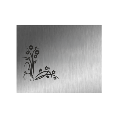 Edelstahl Türschild Werbeschild mit individueller Gravur 100 x 125 mm