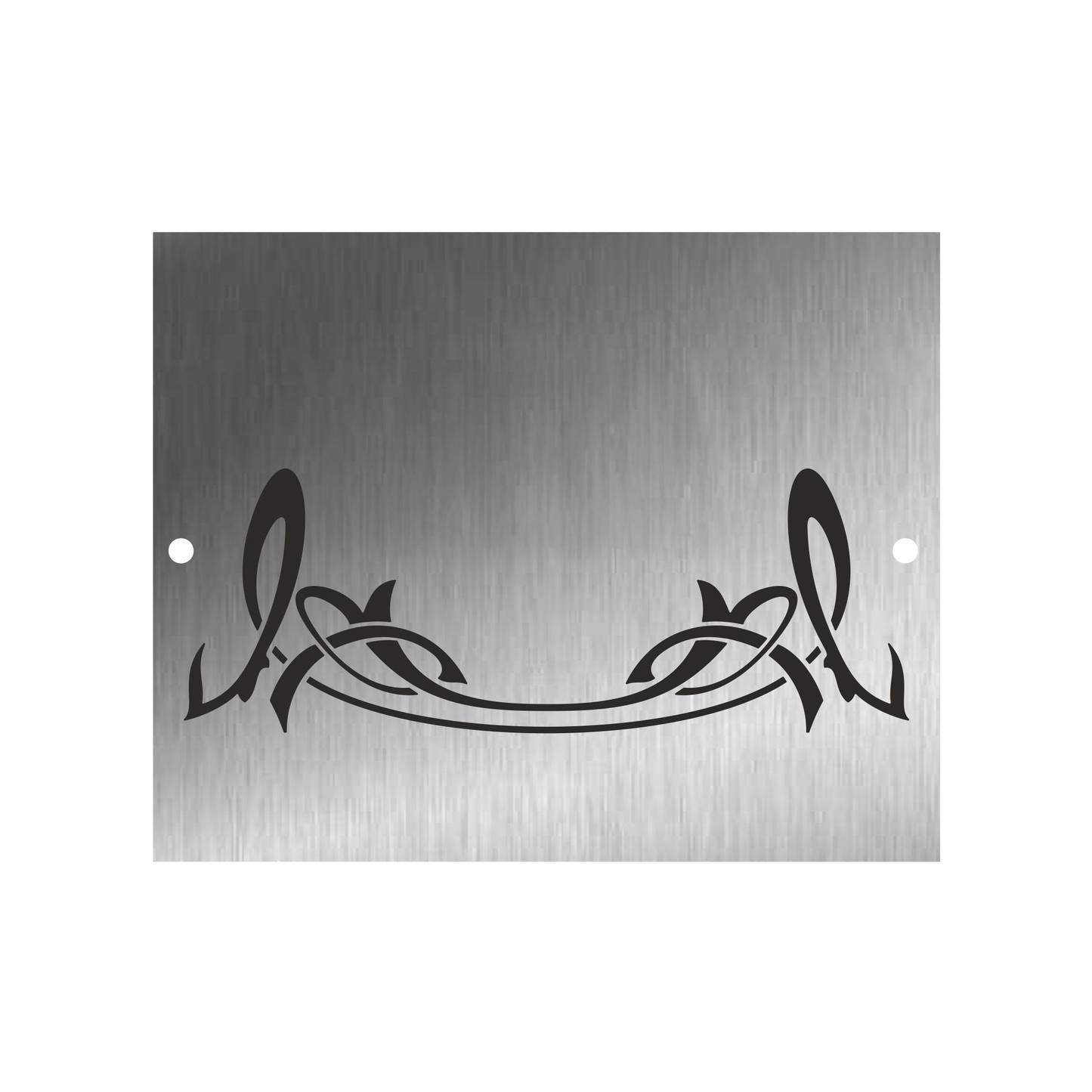 Edelstahl Türschild Werbeschild mit individueller Gravur 100 x 125 mm