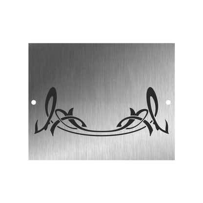 Edelstahl Türschild Werbeschild mit individueller Gravur 100 x 125 mm