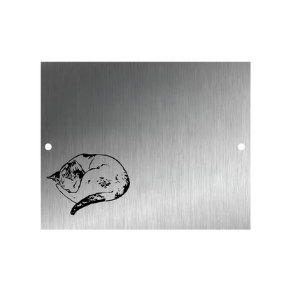 Edelstahl Türschild Werbeschild mit individueller Gravur 100 x 125 mm