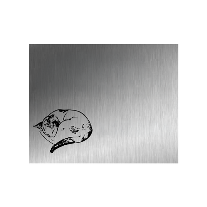 Edelstahl Türschild Werbeschild mit individueller Gravur 100 x 125 mm