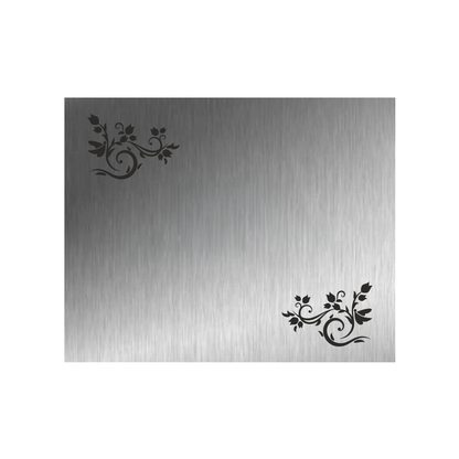 Edelstahl Türschild Werbeschild mit individueller Gravur 100 x 125 mm