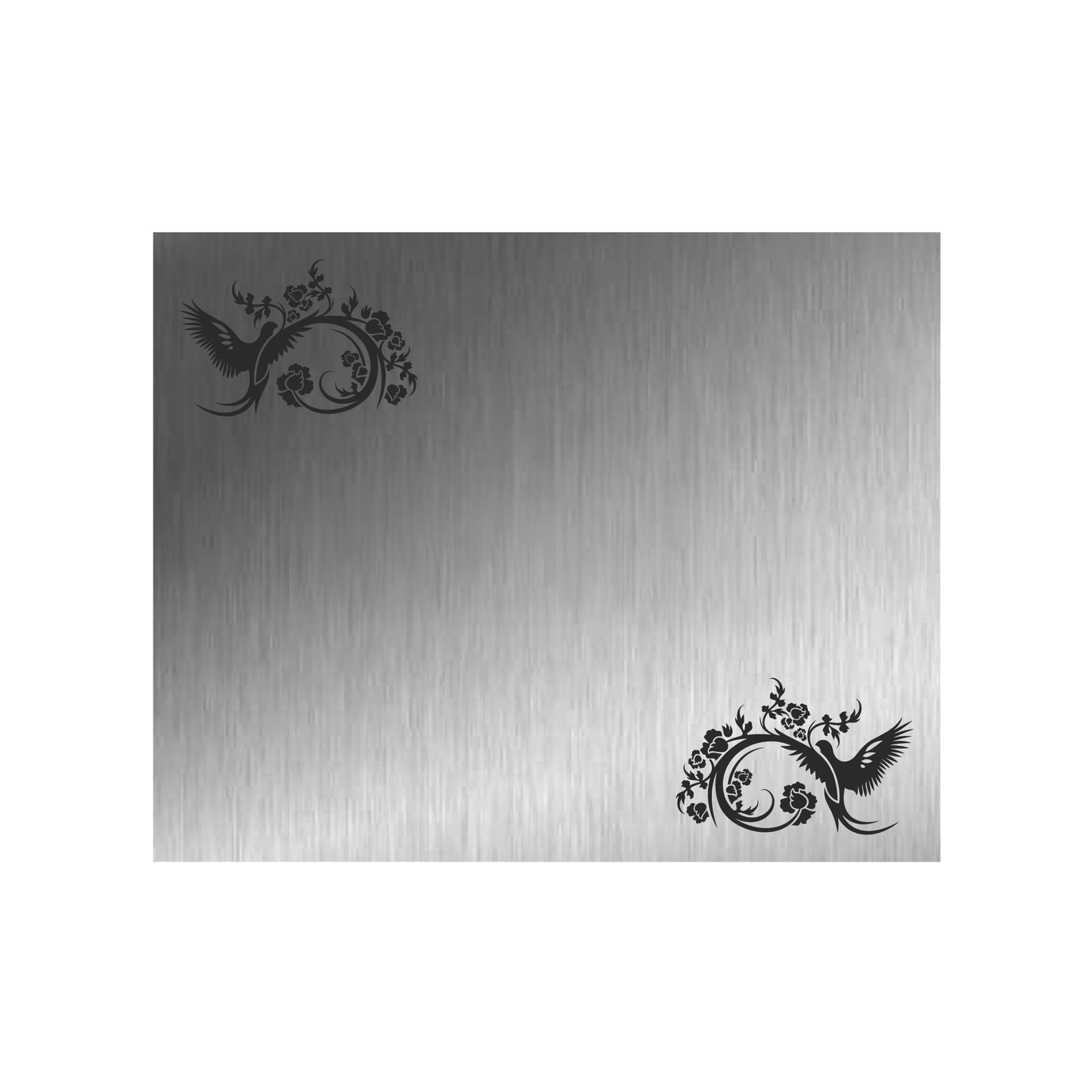 Edelstahl Türschild Werbeschild mit individueller Gravur 100 x 125 mm