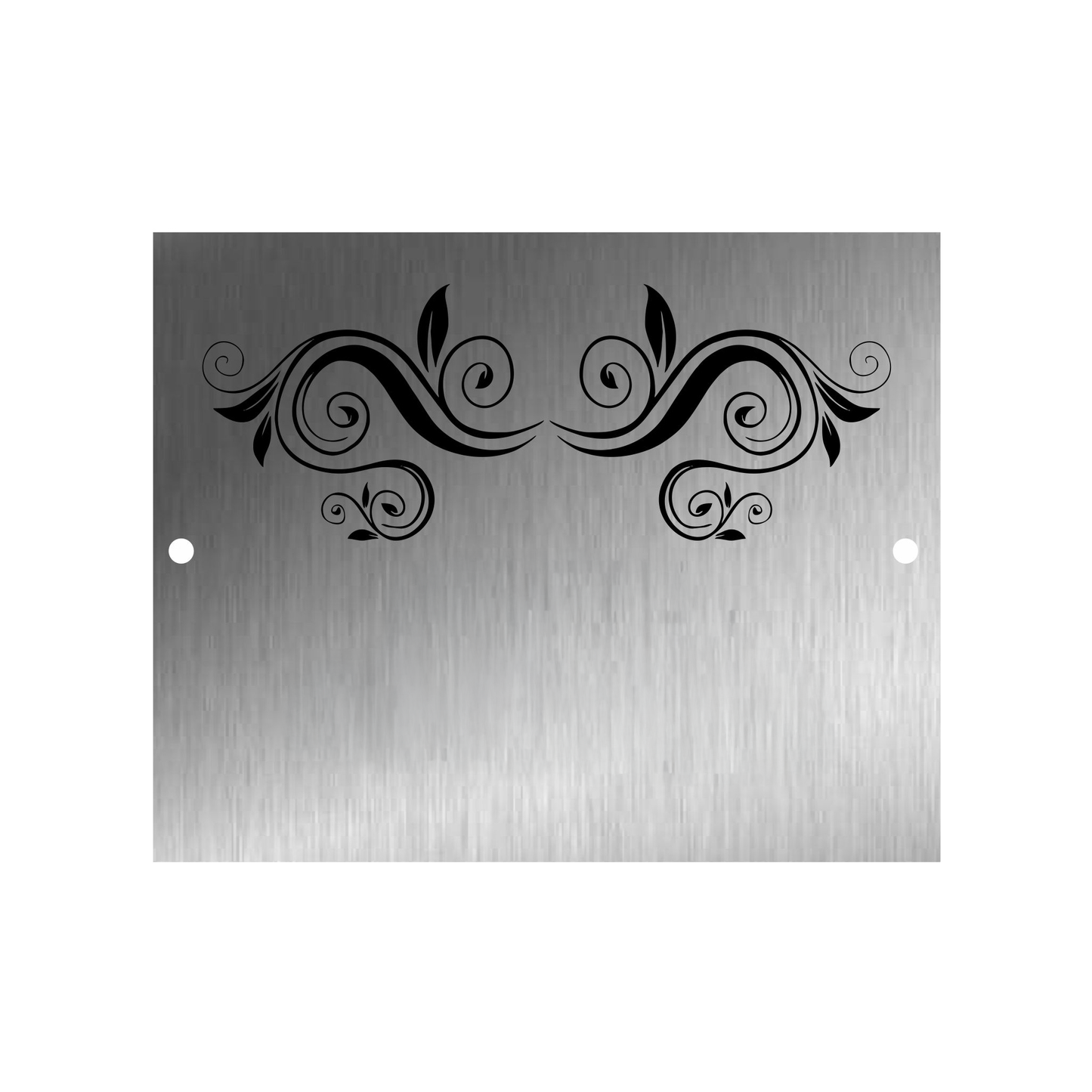 Edelstahl Türschild Werbeschild mit individueller Gravur 100 x 125 mm