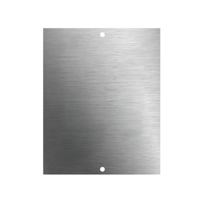 Edelstahl Türschild Werbeschild mit individueller Gravur 100 x 125 mm