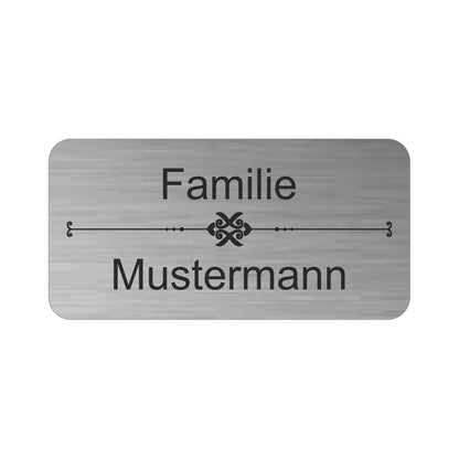 Edelstahl Türschild Werbeschild mit individueller Gravur 100 × 50 mm