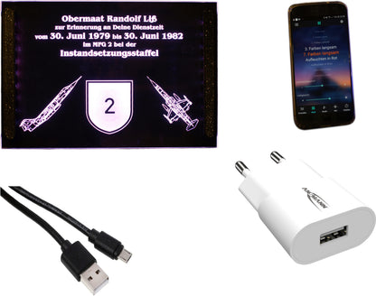 Acrylbild Gravur individuell LED-Beleuchtung verschiedene Größen