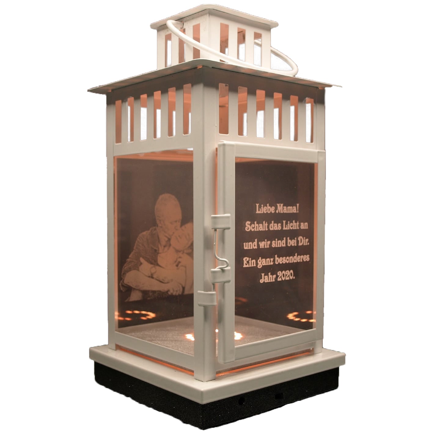 Ambiente Lampe mit flackerndem LED Licht ähnlich einer Kerze