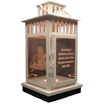 Ambiente Lampe mit flackerndem LED Licht ähnlich einer Kerze