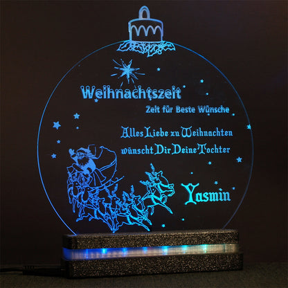 Blau Acryl LED Weihnachtskugel
