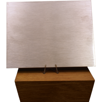 Edelstahl Türschild Werbeschild mit individueller Gravur 100 x 125 mm