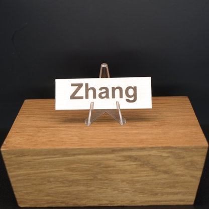 Edelstahl Namensschild Türschild mit individueller Gravur 60 x 20 mm