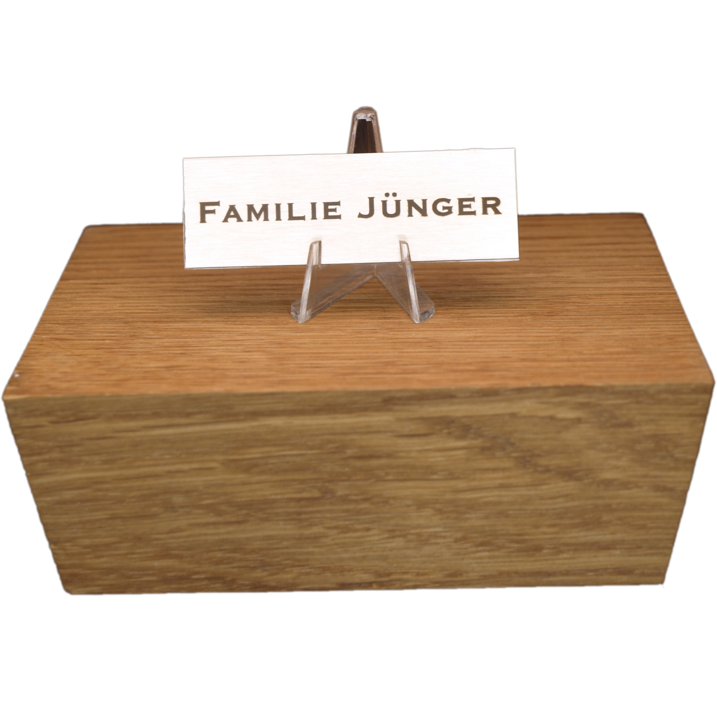 Edelstahl Namensschild Türschild mit individueller Gravur 60 x 20 mm