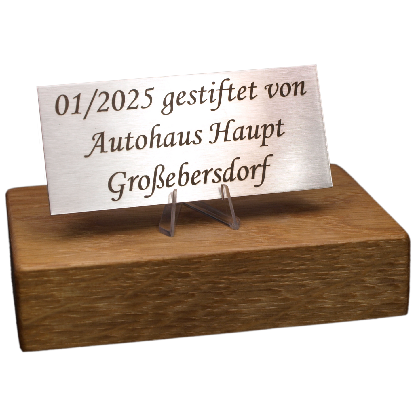 Edelstahl Namensschild Türschild mit individueller Gravur 90 x 40 mm
