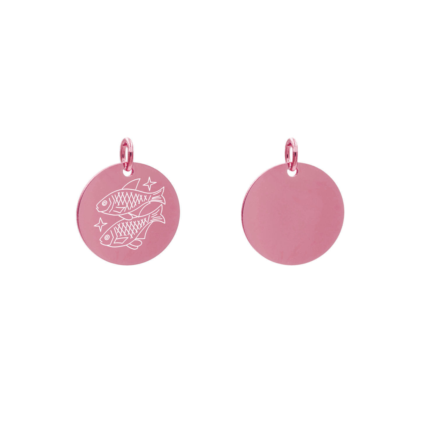 Edelstahlanhänger Rund Roségoldfarbig Anhänger Sternzeichen