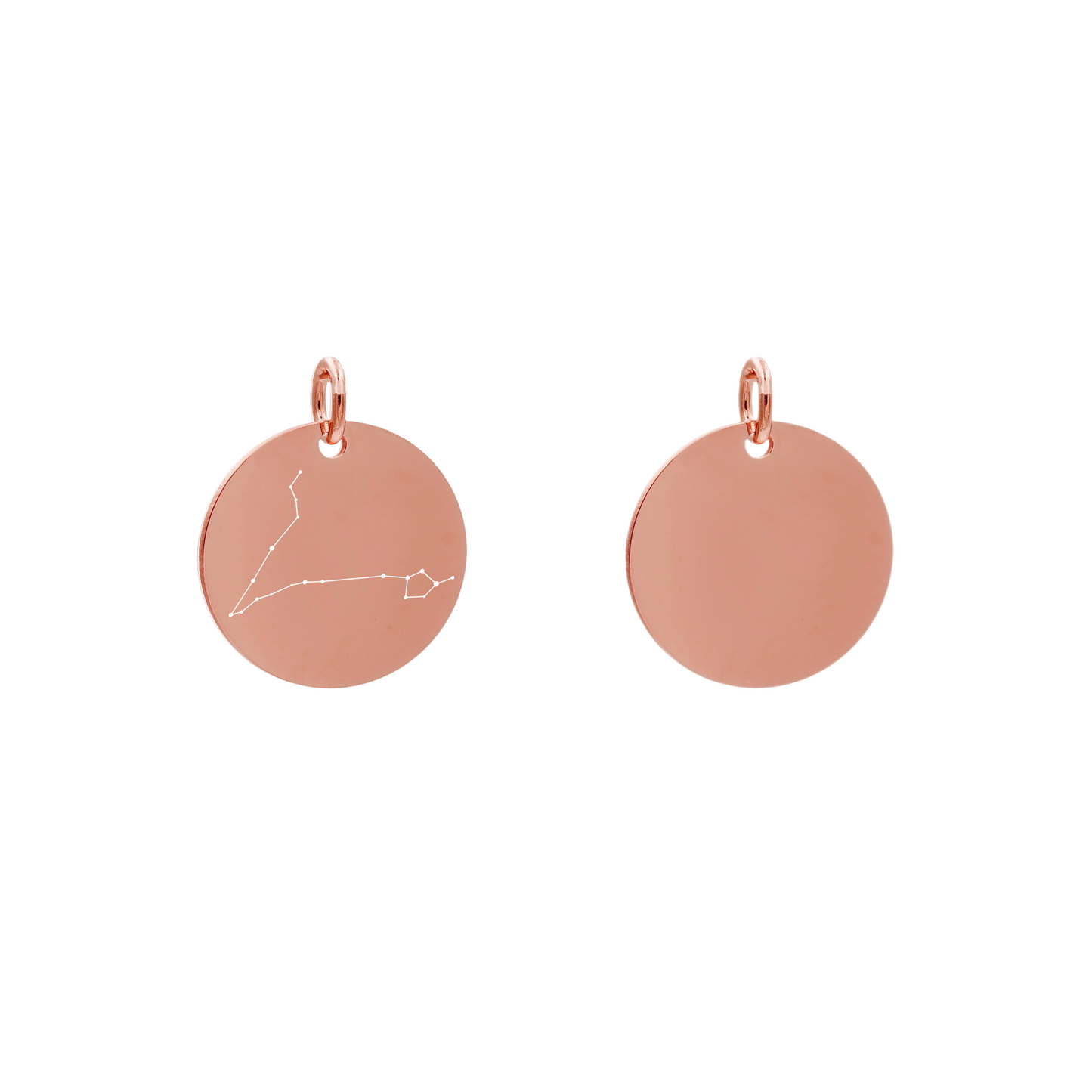 Edelstahlanhänger Rund Roségoldfarbig Anhänger Sternzeichen