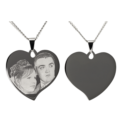 Edelstahlanhänger Herz mit Fotogravur