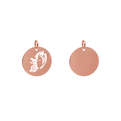 Edelstahlanhänger Rund Roségoldfarbig Anhänger Sternzeichen
