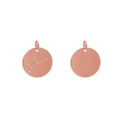 Edelstahlanhänger Rund Roségoldfarbig Anhänger Sternzeichen