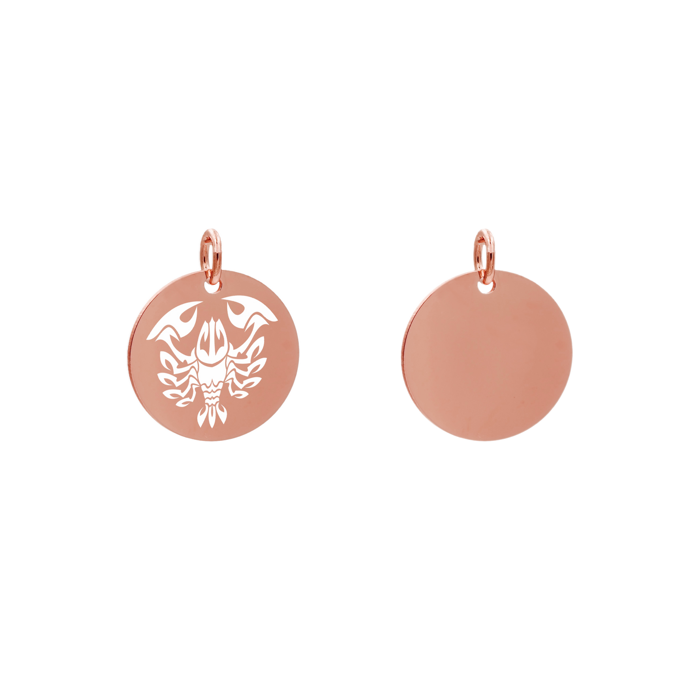 Edelstahlanhänger Rund Roségoldfarbig Anhänger Sternzeichen