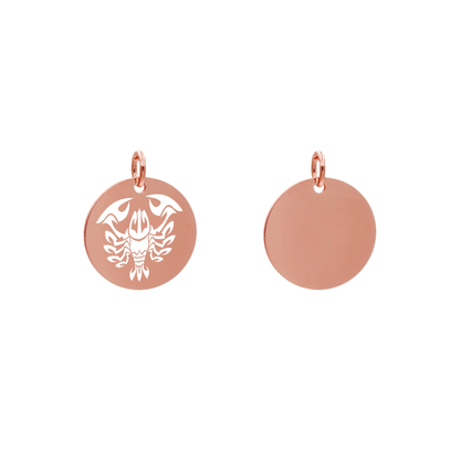 Edelstahlanhänger Rund Roségoldfarbig Anhänger Sternzeichen