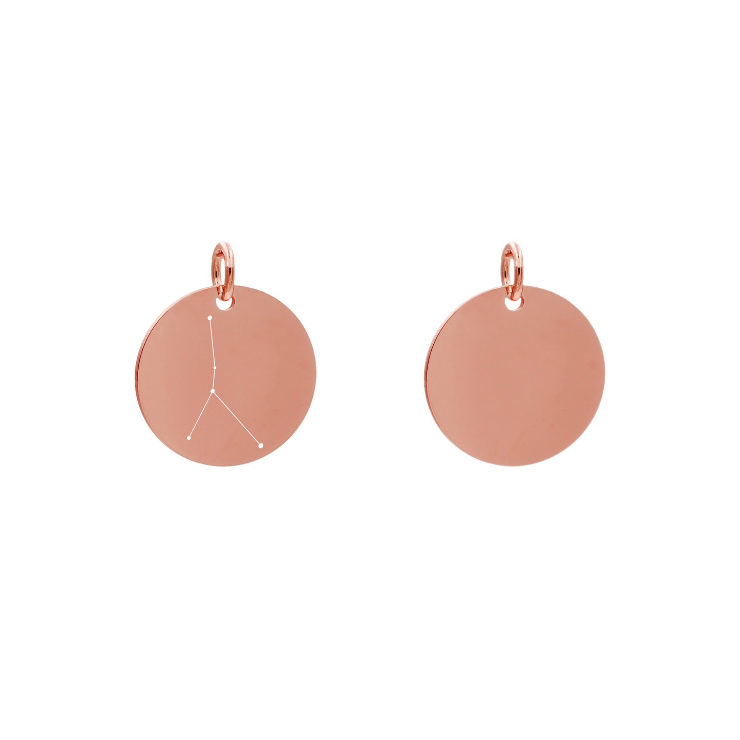 Edelstahlanhänger Rund Roségoldfarbig Anhänger Sternzeichen